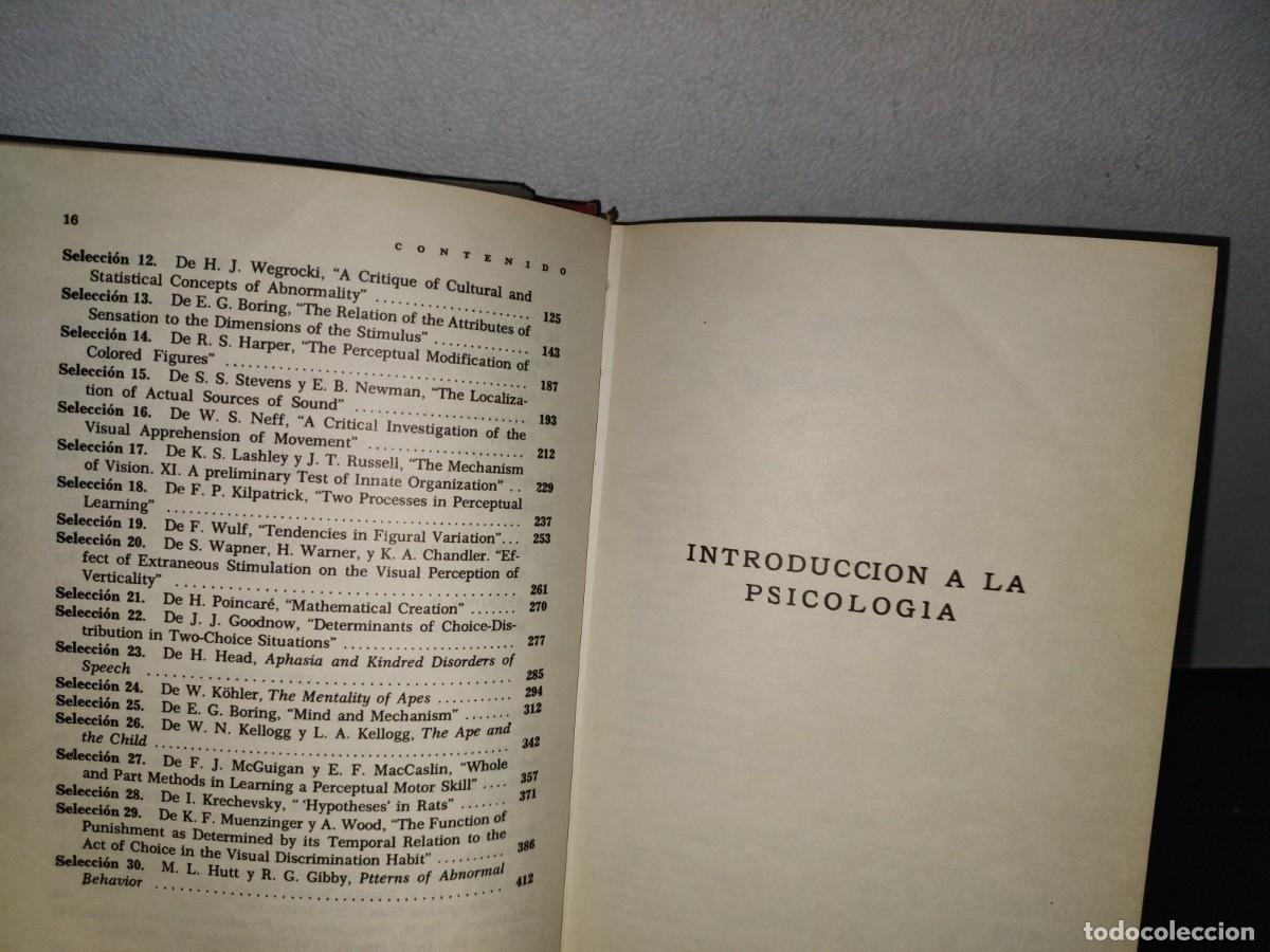 Libros de segunda mano: 78- INTRODUCCI&Oacute;N A LA PSICOLOG&Iacute;A - ROBERT S. HARPER - 1965 - Foto 9