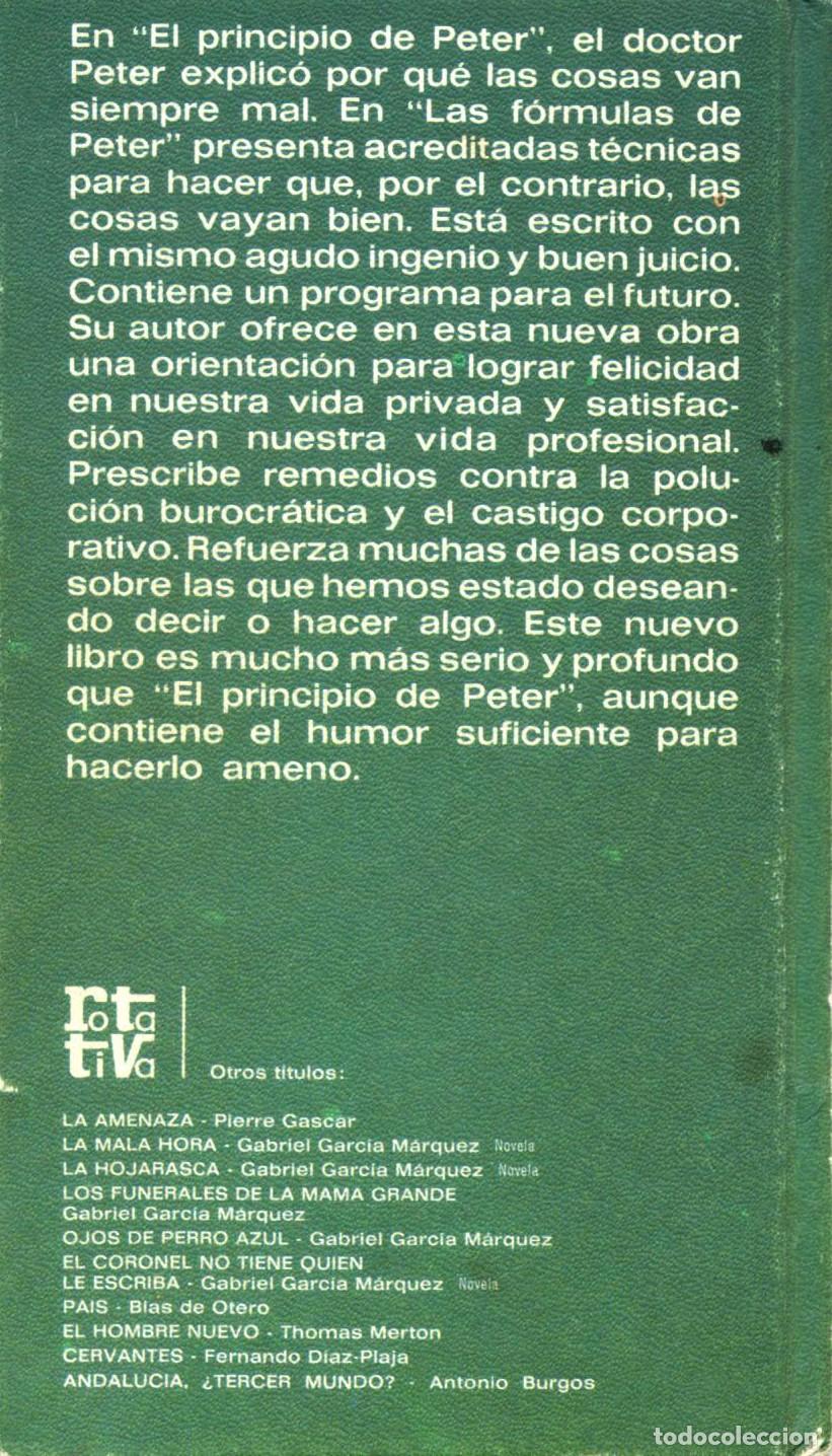 Libros de segunda mano: Las formulas de Peter - J. Peter, Laurence - Foto 2