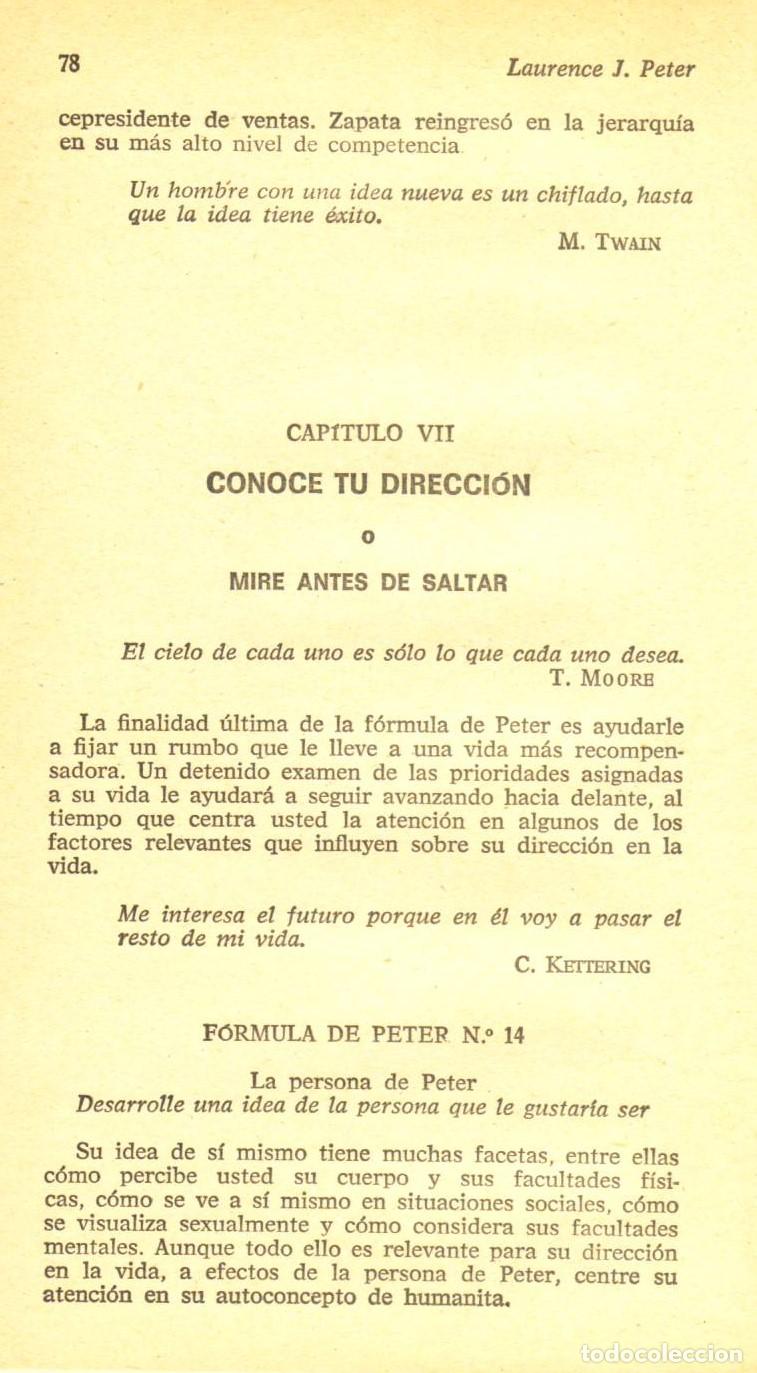 Libros de segunda mano: Las formulas de Peter - J. Peter, Laurence - Foto 3