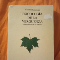 Libros de segunda mano: PSICOLOGÍA DE LA VERGÜENZA (TEORÍA Y TRATAMIENTO DE SUS SÍNDROMES), DE GERSHEN KAUFMAN