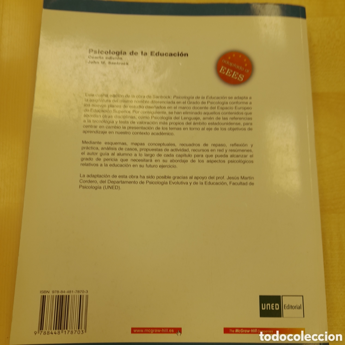 Libros de segunda mano: Psicolog&iacute;a de la educaci&oacute;n. UNED - Foto 2