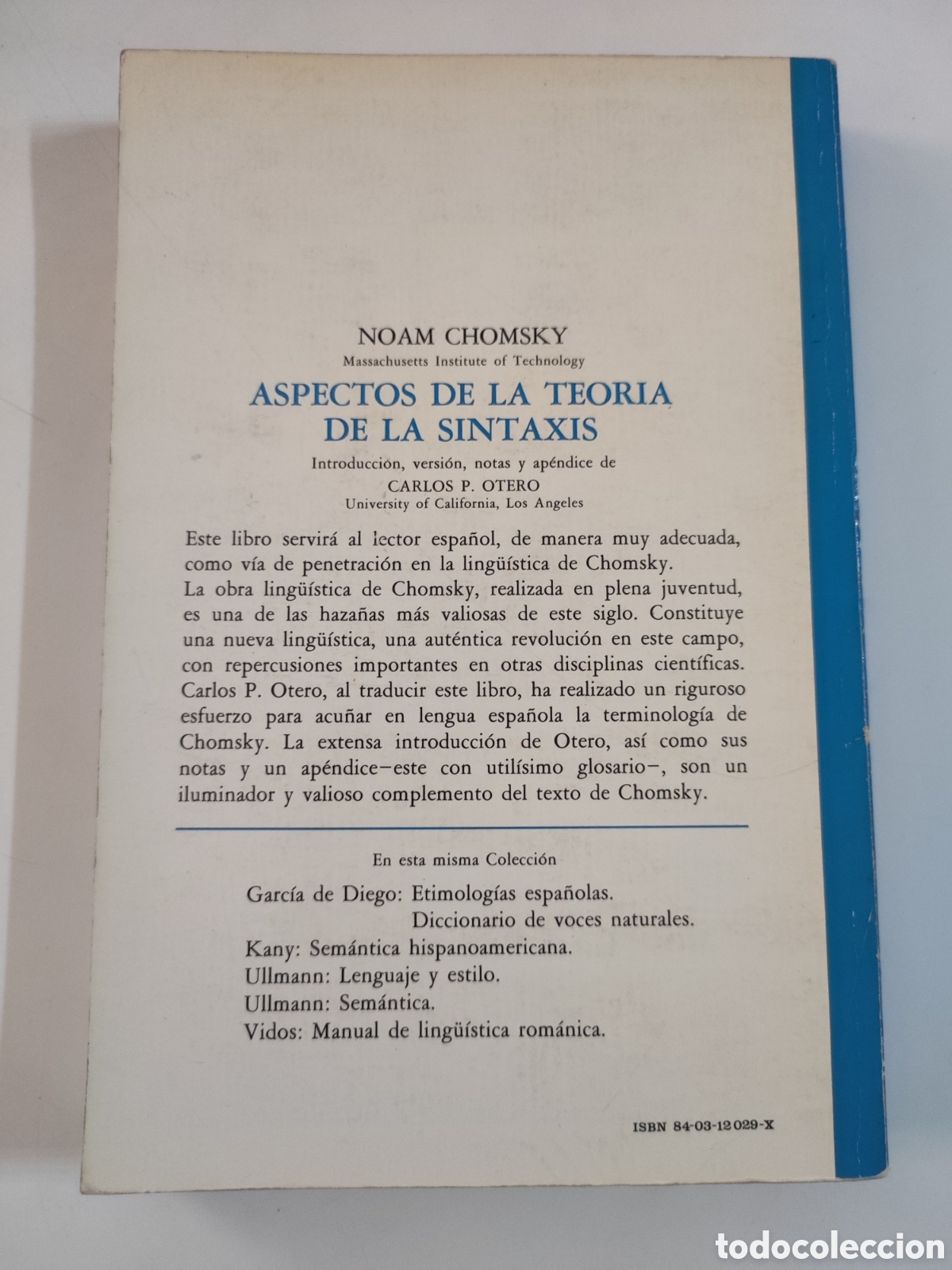 Libros de segunda mano: ASPECTOS DE LA TEORIA DE LA SINTAXIS .- Noam Chomsky - Foto 2