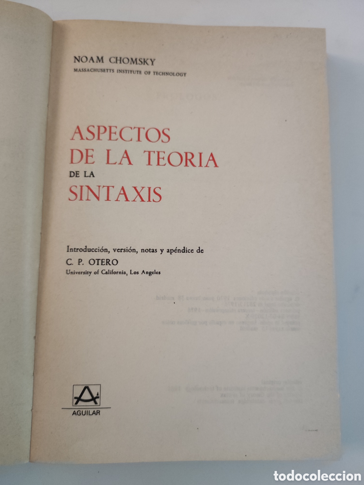 Libros de segunda mano: ASPECTOS DE LA TEORIA DE LA SINTAXIS .- Noam Chomsky - Foto 3