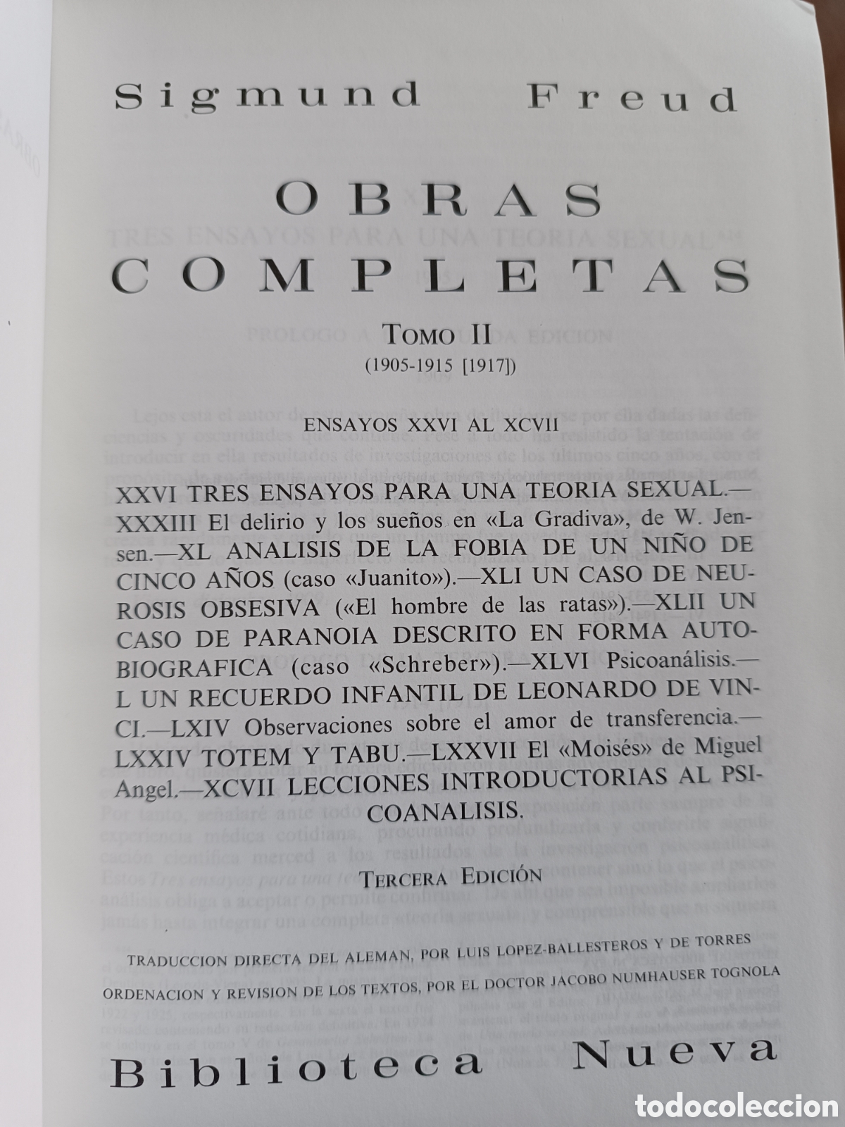 Libros de segunda mano: SIGMUND FREUD OBRAS COMPLETAS  3 Tomos - Foto 17