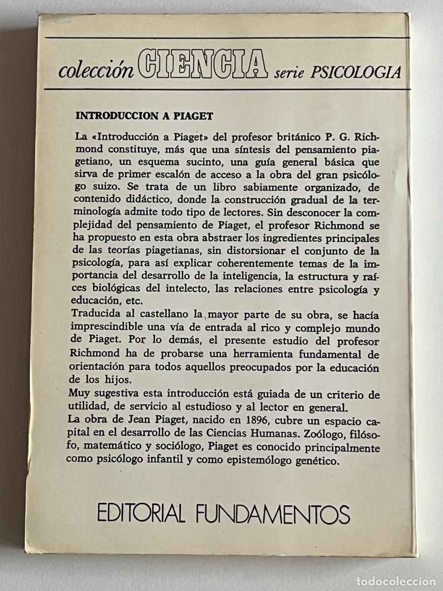 Libros de segunda mano: INTRODUCCION A PIAGET-P.G.RICHMOND - Foto 3