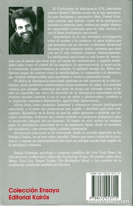 Libros de segunda mano: INTELIGENCIA EMOCIONAL DANIEL GOLEMAN - Foto 2