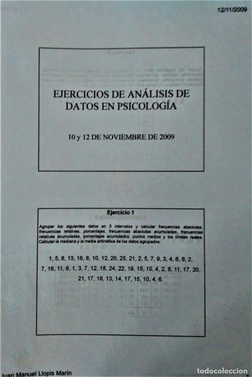 Libros de segunda mano: AN&Aacute;LISIS DE DATOS EN PSICOLOG&Iacute;A - UAL - Foto 6