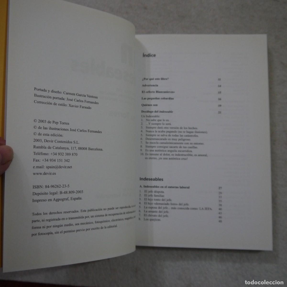 Libros de segunda mano: INDESEABLES - PEP TORRES - DEVIR CONTENIDOS - 2003 - Foto 4
