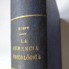 Libros de segunda mano: LA HERENCIA PSICOLÓGICA, TH RIBOT, ED DANIEL JORRO , MADRID 1928, VER FOTOS