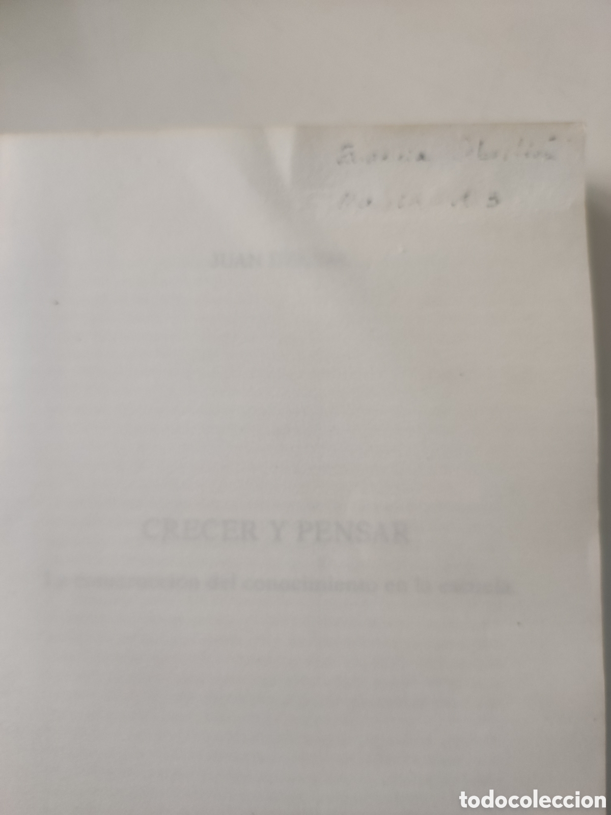 Libros de segunda mano: CRECER Y PENSAR .- J Delval. - Foto 3