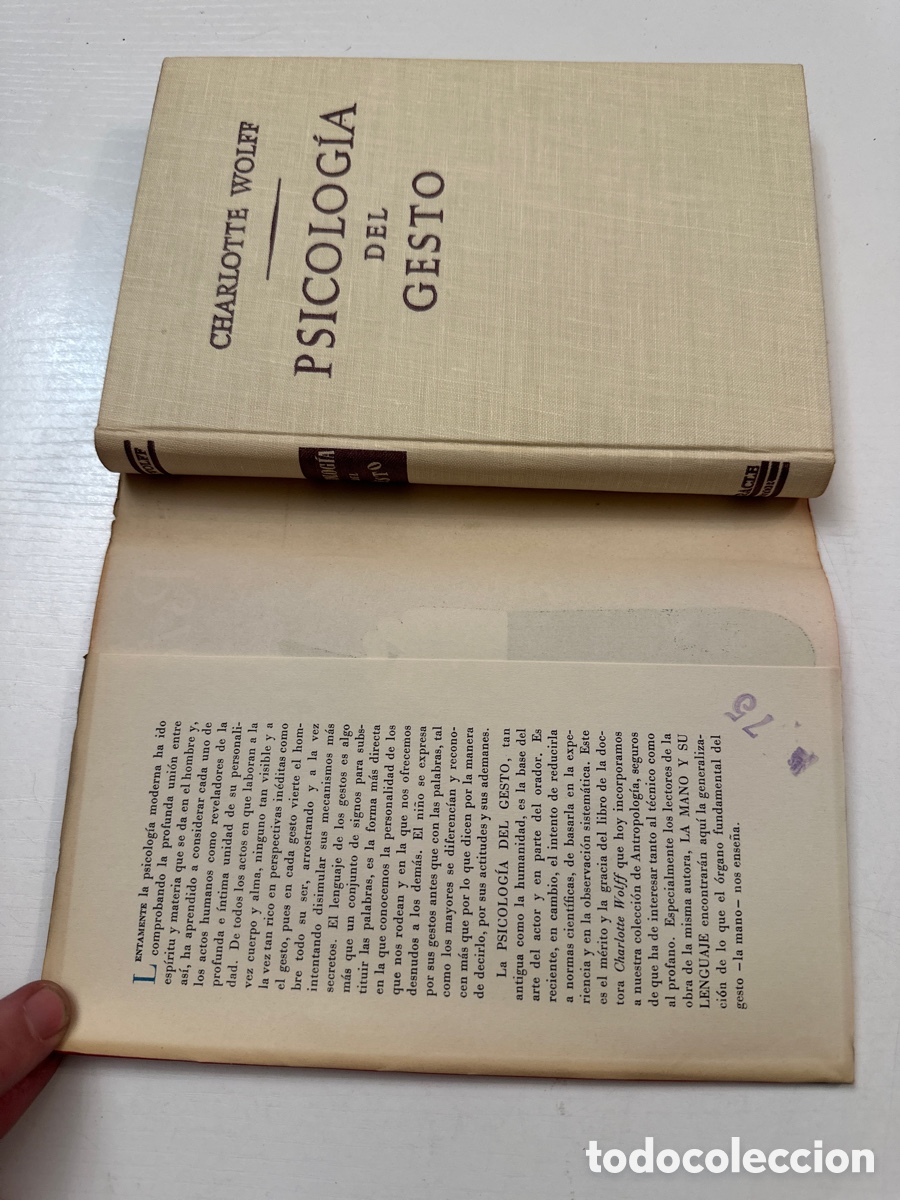 Libros de segunda mano: PSICOLOG&Iacute;A DEL GESTO / CHARLOTTE WOLFF - Foto 2
