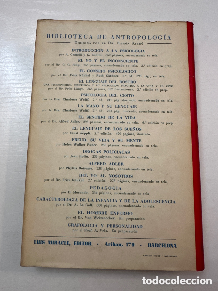 Libros de segunda mano: PSICOLOG&Iacute;A DEL GESTO / CHARLOTTE WOLFF - Foto 9