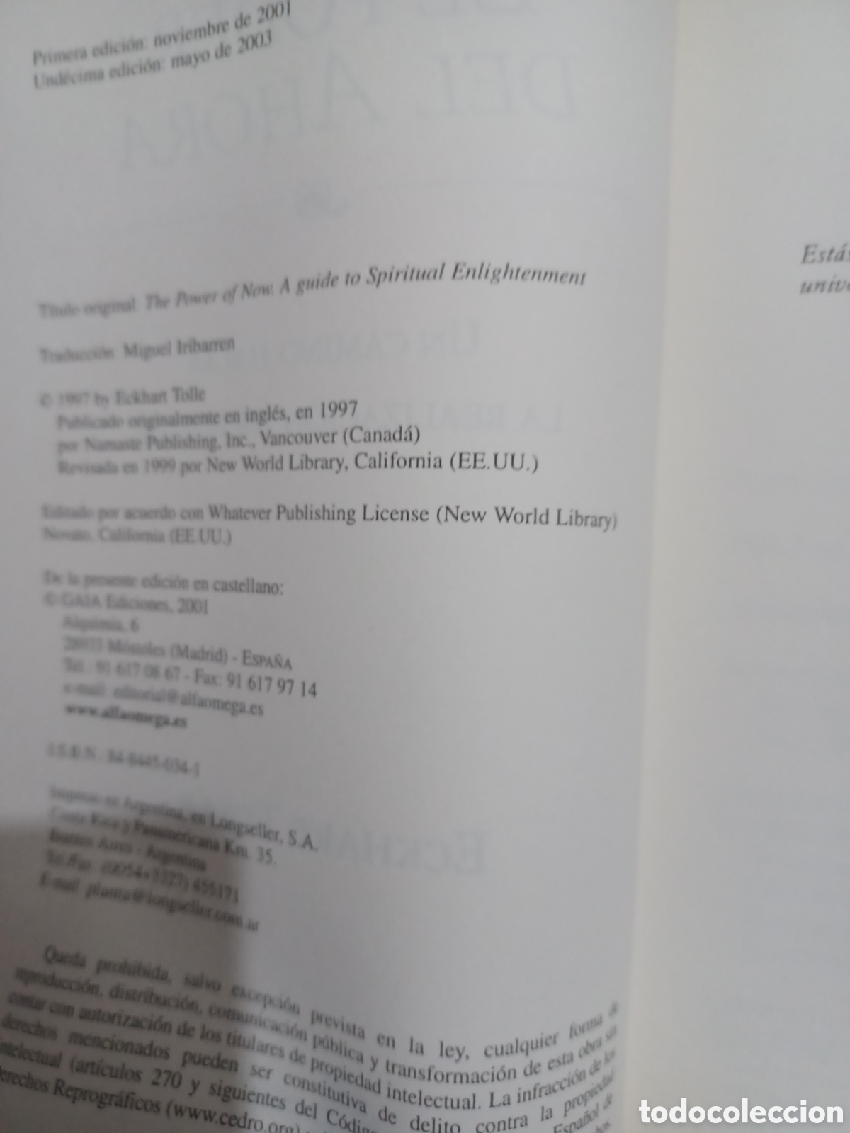 Libros de segunda mano: Barybook 179.. . El poder del ahora espiritual Eckart Tolle Gaia - Foto 5