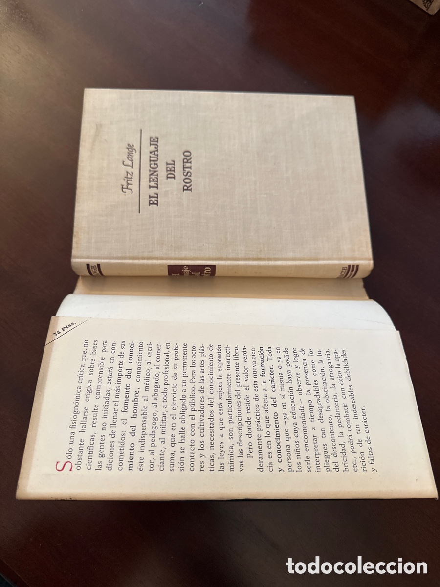 Libros de segunda mano: FRITZ LANGE : EL LENGUAJE DEL ROSTRO (MIRACLE, 1951) - Foto 2