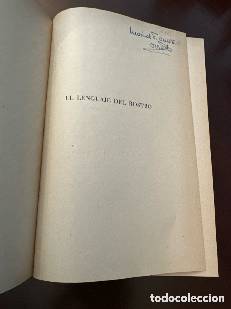Libros de segunda mano: FRITZ LANGE : EL LENGUAJE DEL ROSTRO (MIRACLE, 1951) - Foto 3
