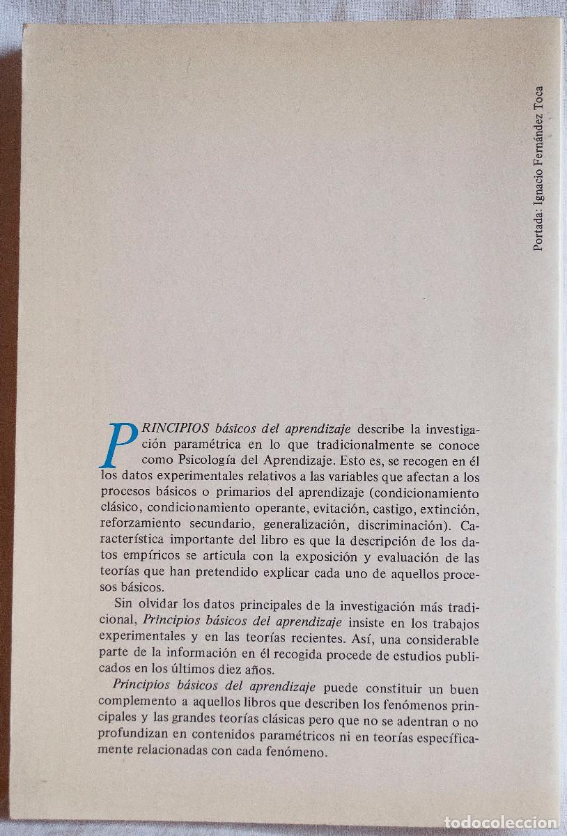 Libros de segunda mano: Principios b&aacute;sicos del aprendizaje. Roger M. Tarpy. Ed Debate. 1987 - Foto 2