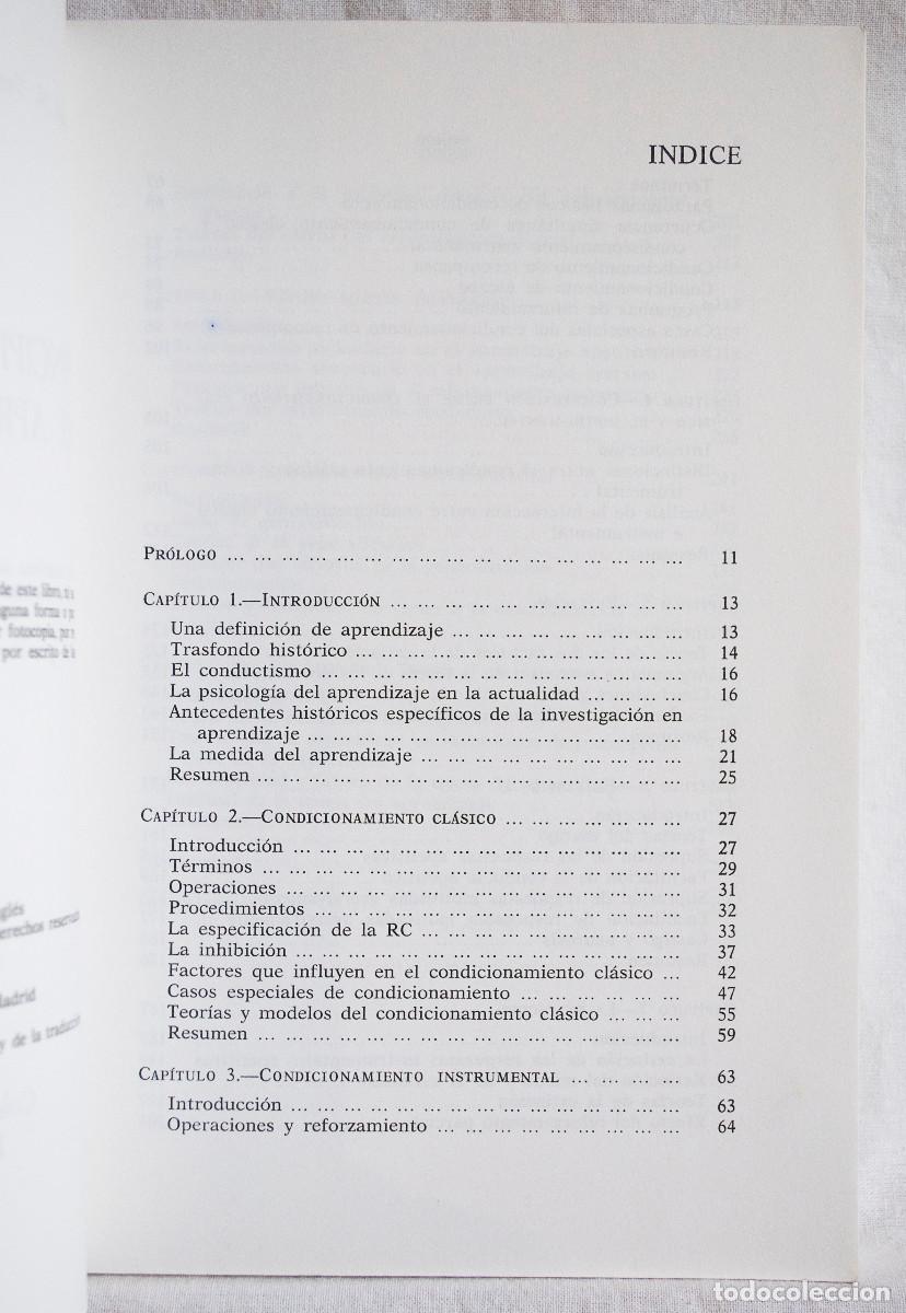 Libros de segunda mano: Principios b&aacute;sicos del aprendizaje. Roger M. Tarpy. Ed Debate. 1987 - Foto 3
