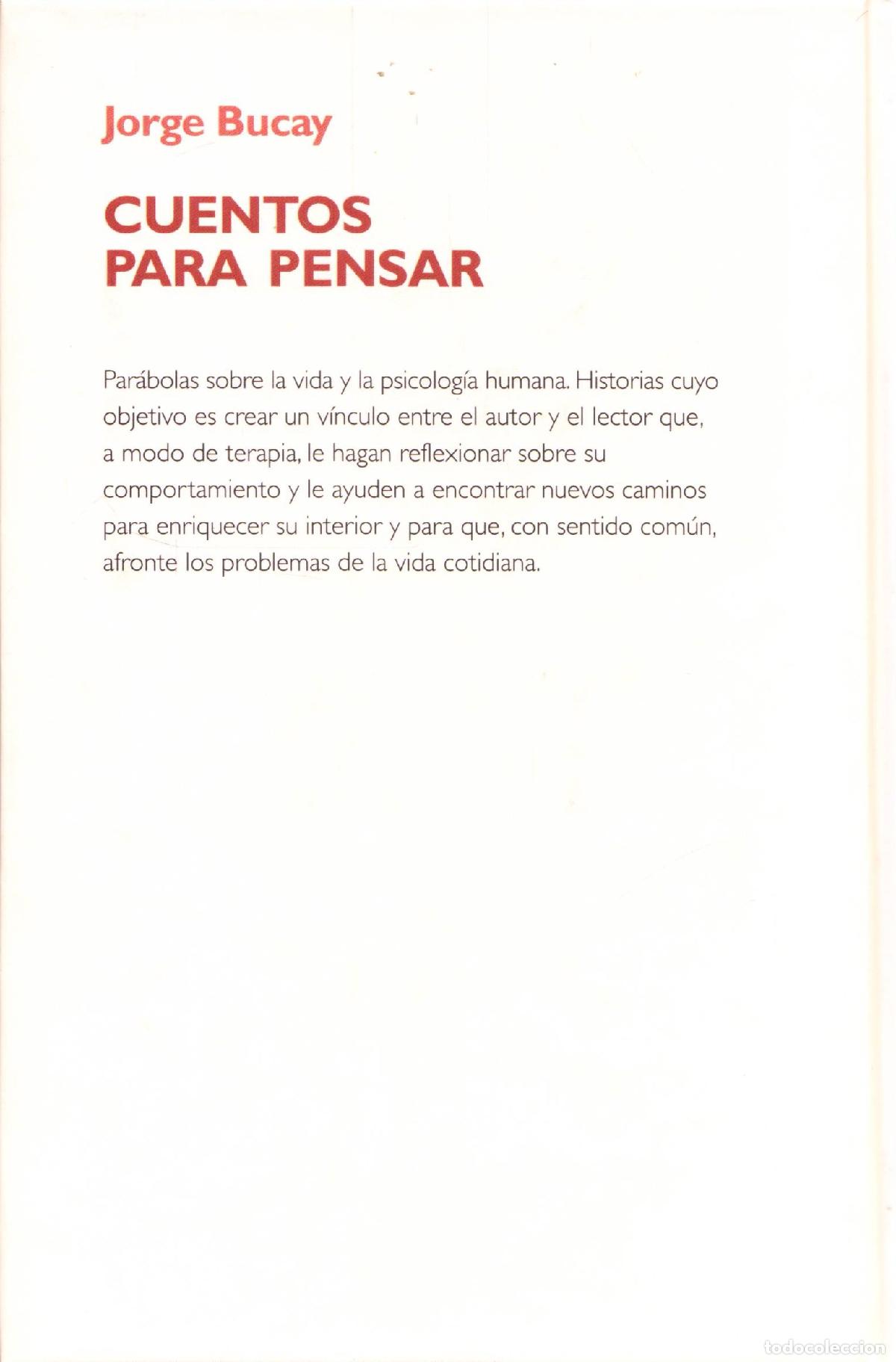 Libros de segunda mano: Cuentos para pensar - Bucay, Jorge - Foto 3