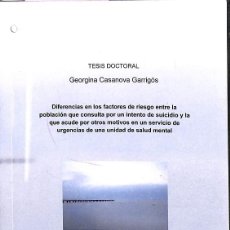Libros de segunda mano: GEORGINA CASANOVA GARRIGÓS - TESIS DOCTORAL