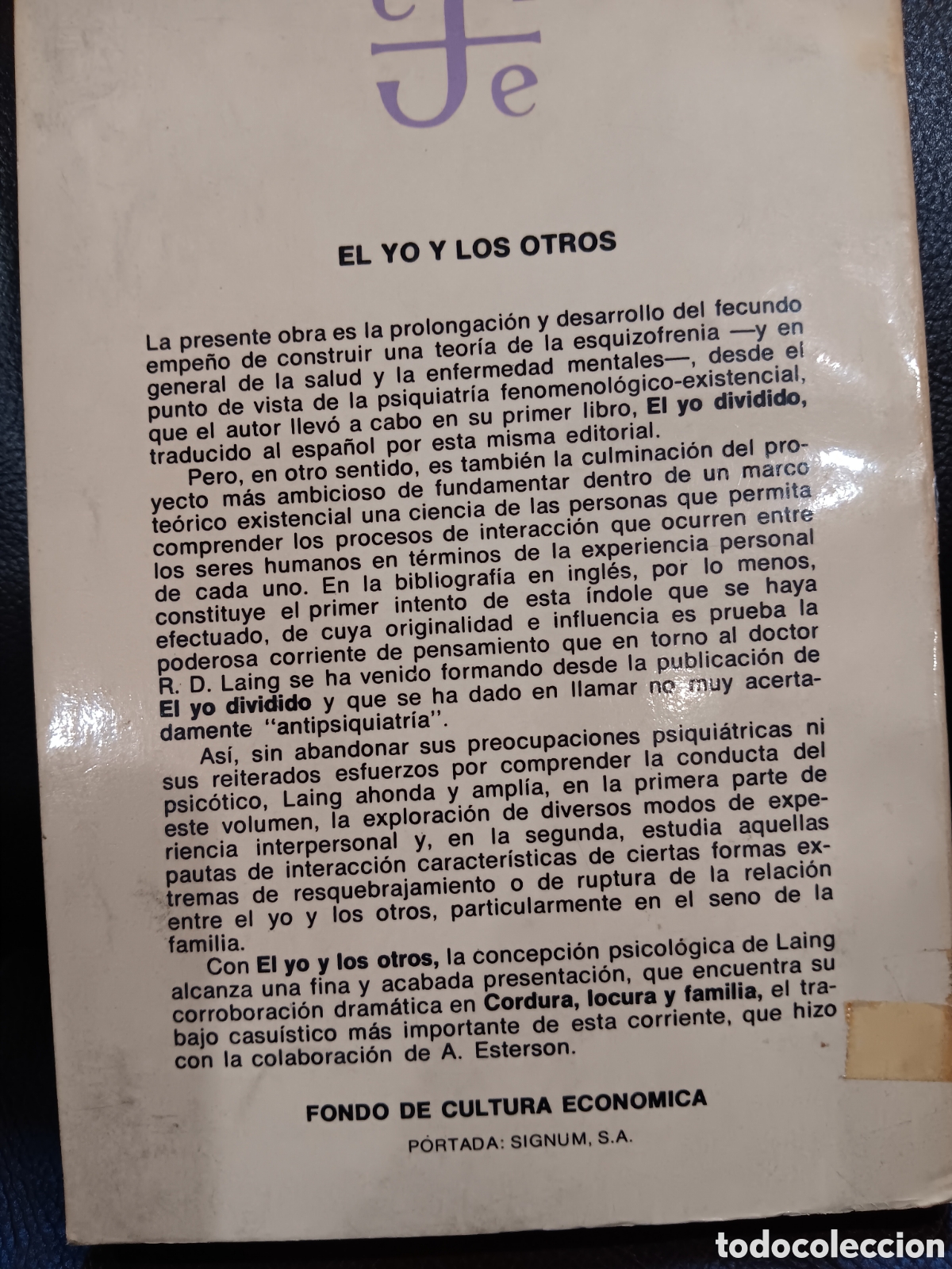 Libros de segunda mano: R. D. Laing. El yo y los otros - Foto 2
