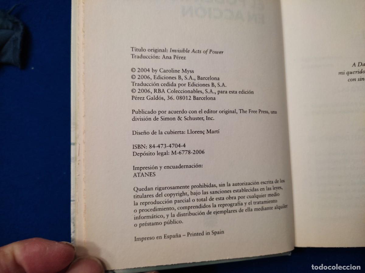 Libros de segunda mano: El Poder Invisible de la Acci&oacute;n Caroline Myss Ed. RBA 2006 - Foto 6