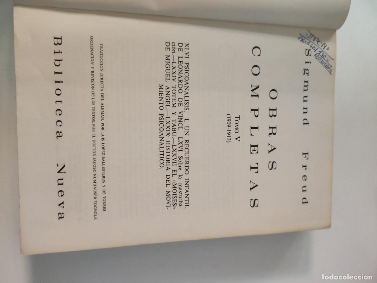 Libros de segunda mano: Obras completas de Sigmund Freud. Tomo V. - Foto 3