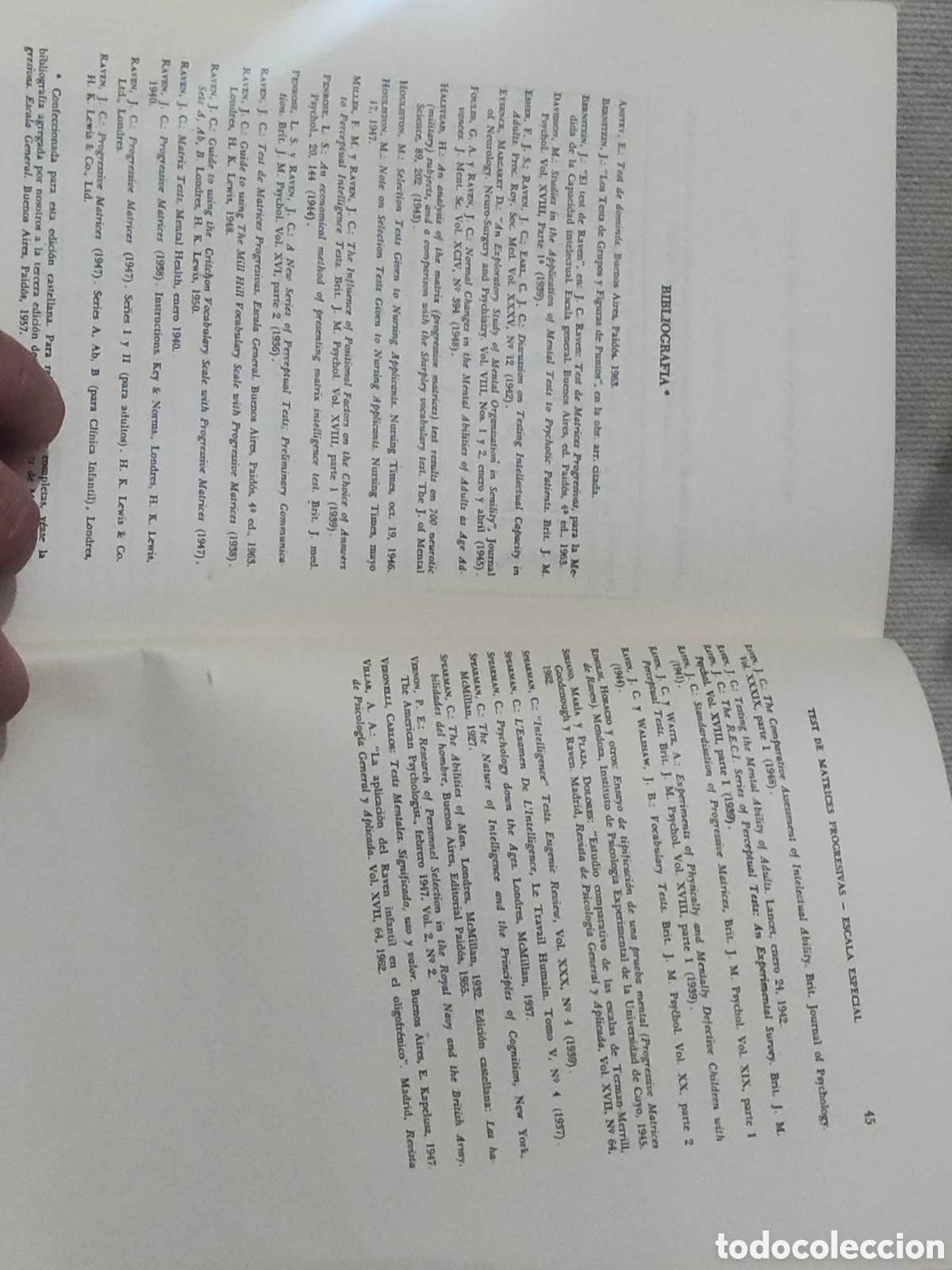 Libros de segunda mano: Test de Matrices Progresivas. Escala Especial Manual. - Foto 8