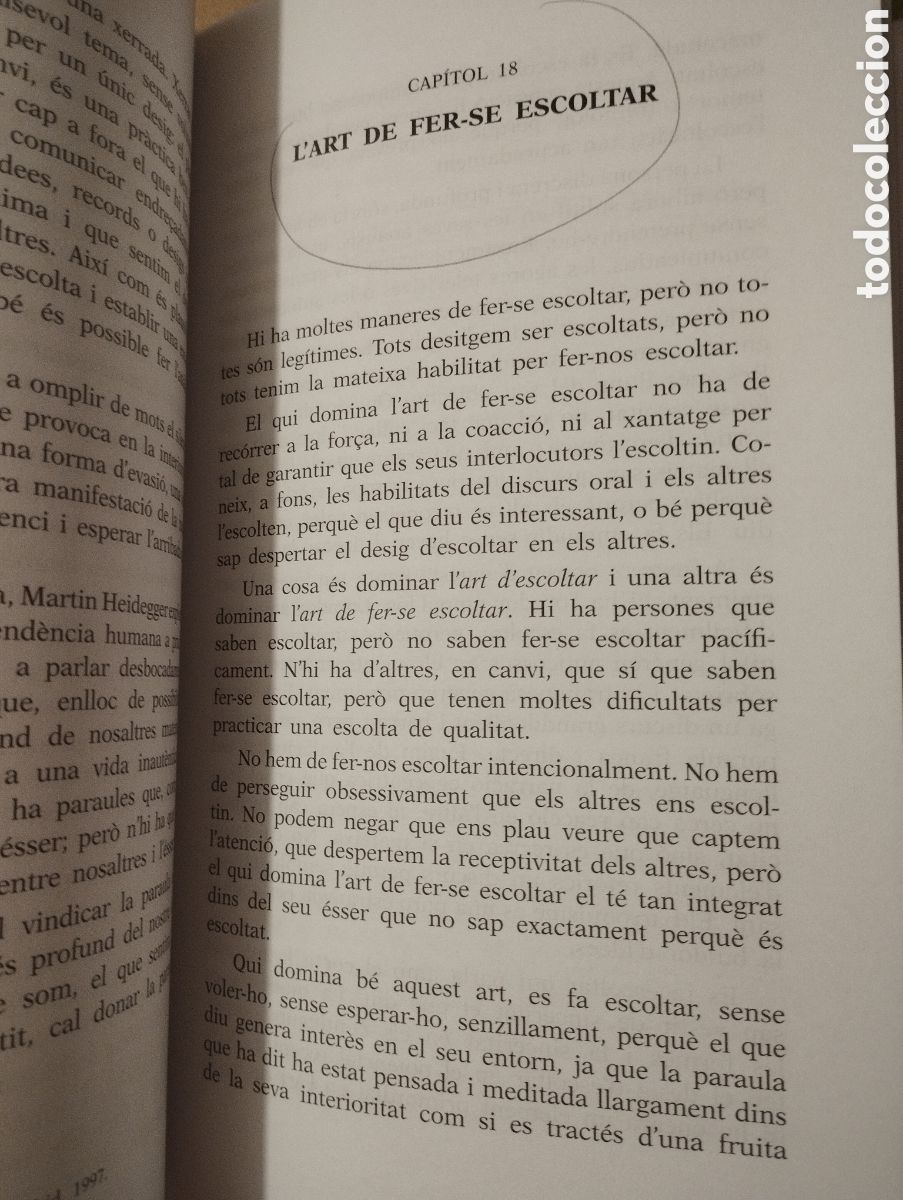 Libros de segunda mano: LART DE SABER ESCOLTAR (FRANCESC TORRALBA) - Foto 6