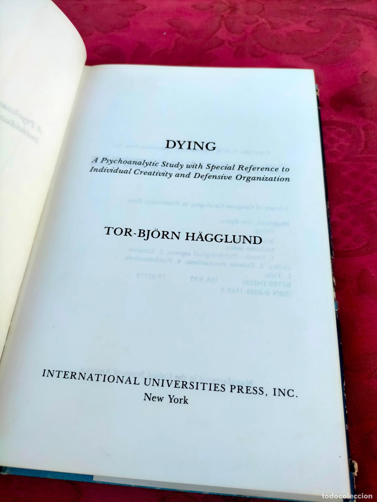 Libros de segunda mano: Dying a Psychoanalytic study with special reference individual creativity Tor-Bj&ouml;rn H&auml;gglund - Foto 2