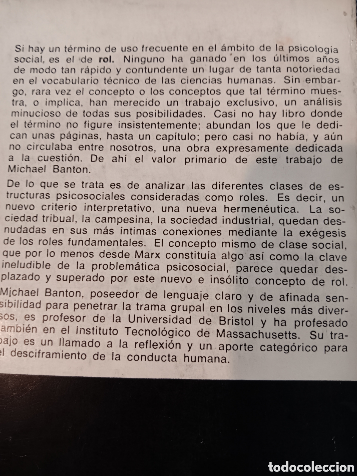 Libros de segunda mano: Michael Banton. El rol en la vida social - Foto 2