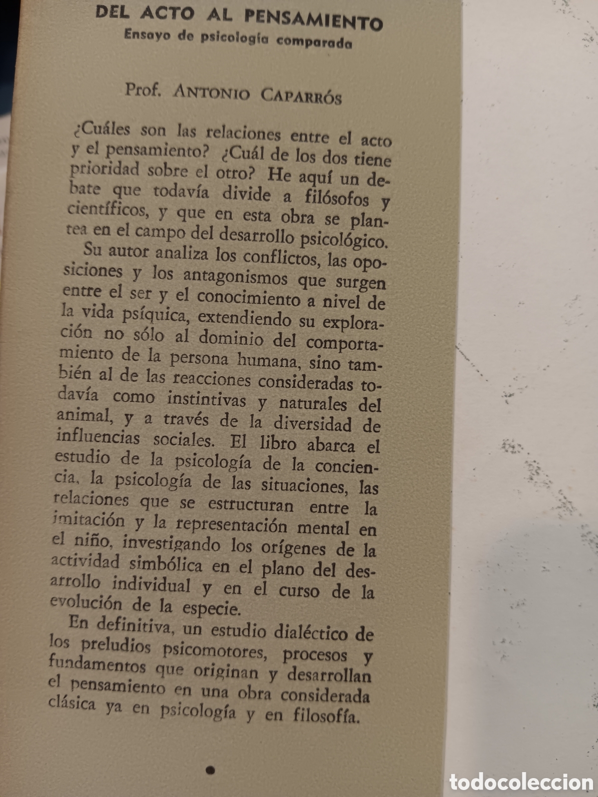 Libros de segunda mano: Henri Wallon. Del acto al pensamiento - Foto 2