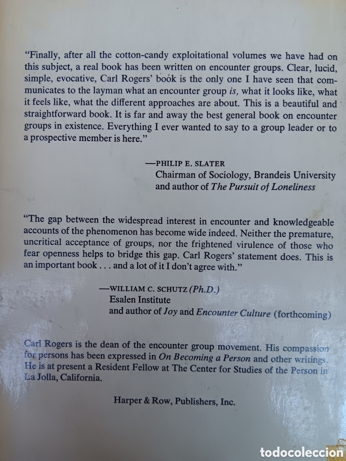 Libros de segunda mano: Carl Rogers on Encounter Groups - Foto 2