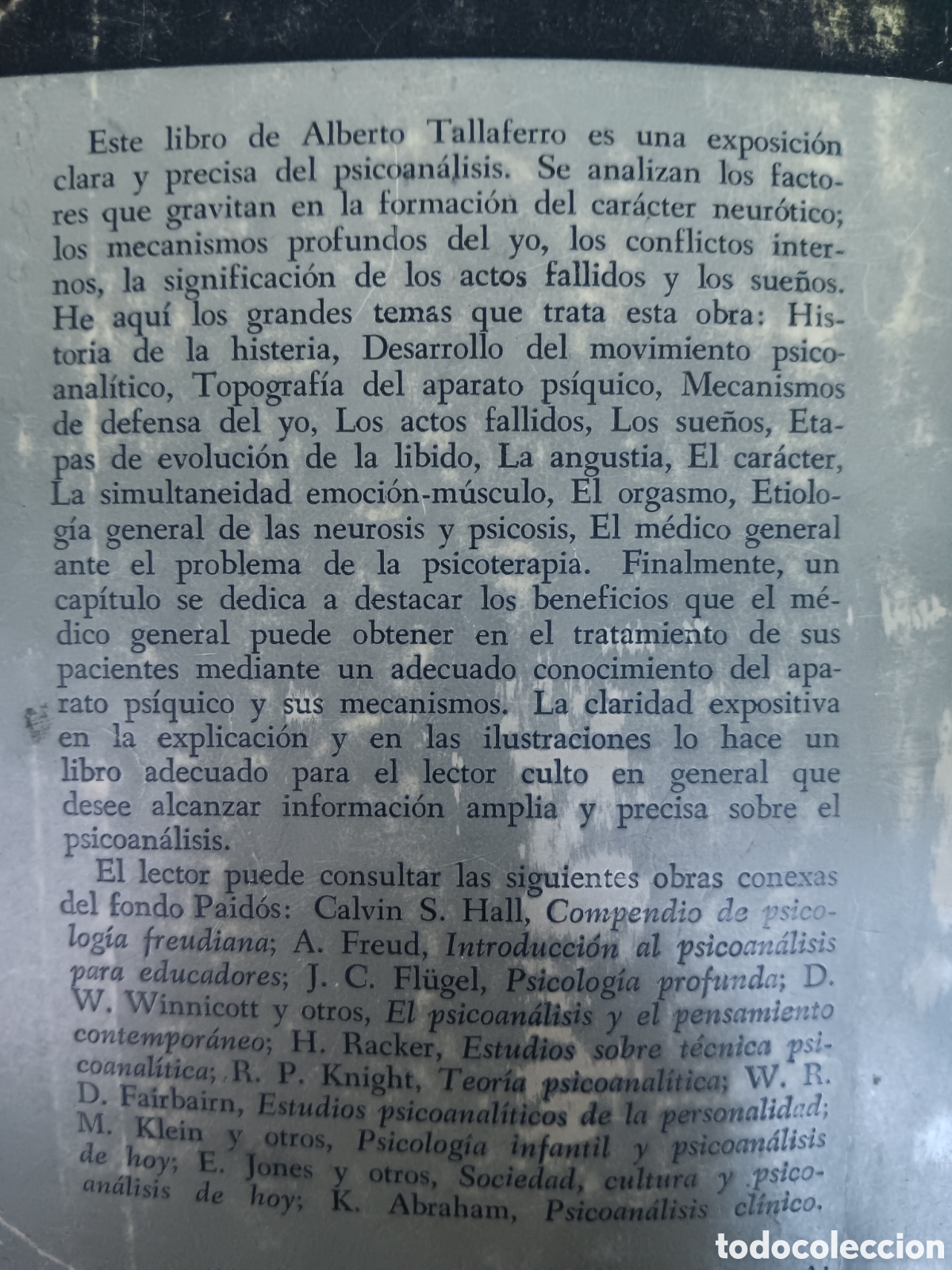 Libros de segunda mano: A. Tallaferro. Curso b&aacute;sico de Psicoan&aacute;lisis - Foto 2