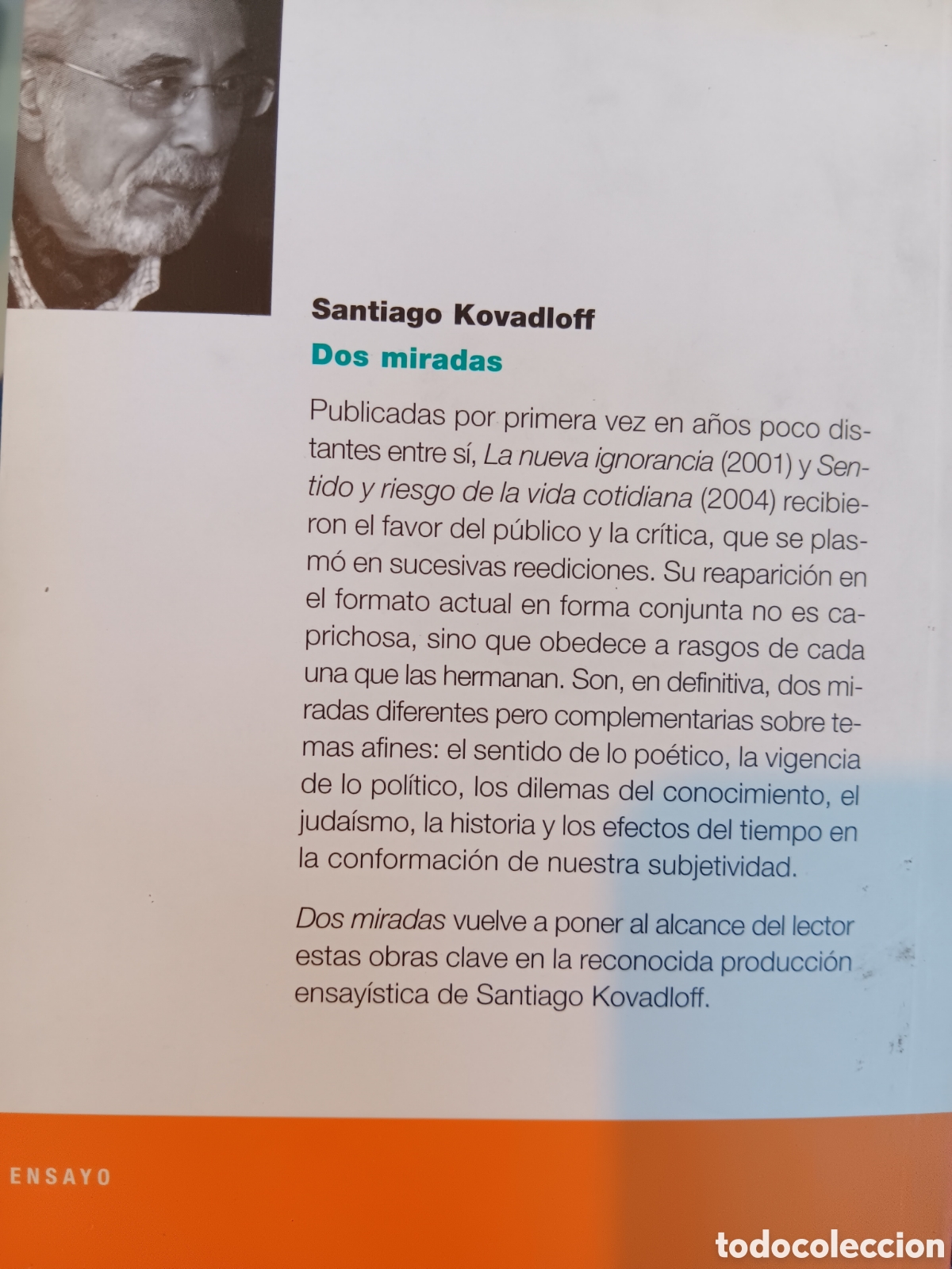 Libros de segunda mano: Santiago Kovadloff.Dos miradas - Foto 2