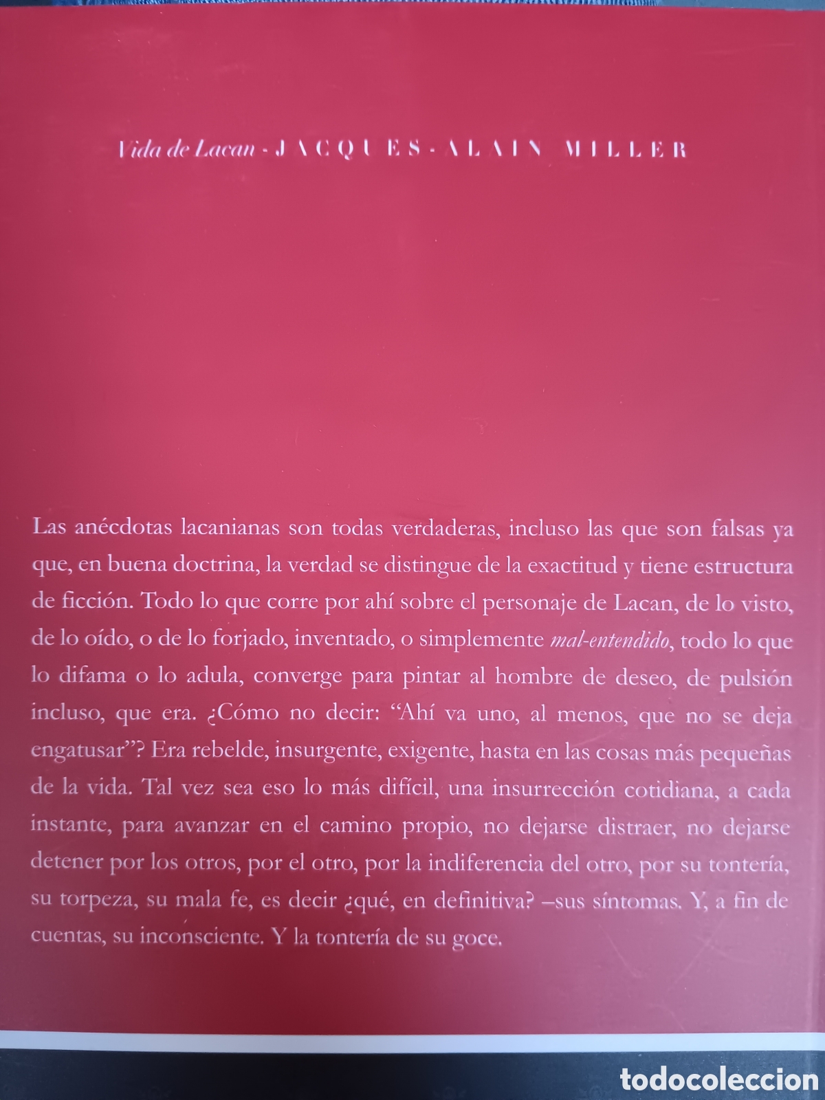 Libros de segunda mano: Jacques-Alain Miller. Vida de Lacan - Foto 2
