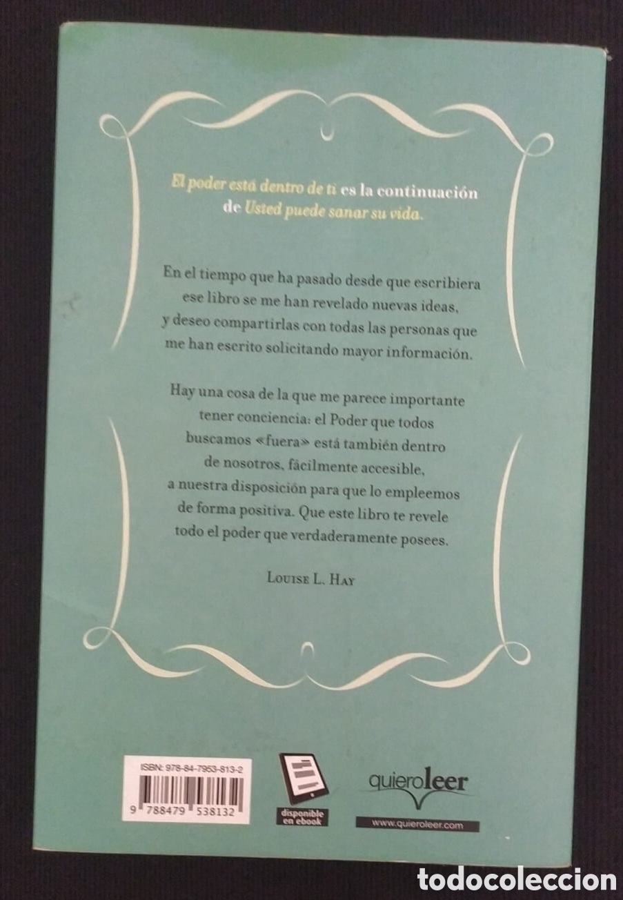 Libros de segunda mano: EL PODER EST&Aacute; DENTRO DE TI. LOUISE L.HAY - Foto 2