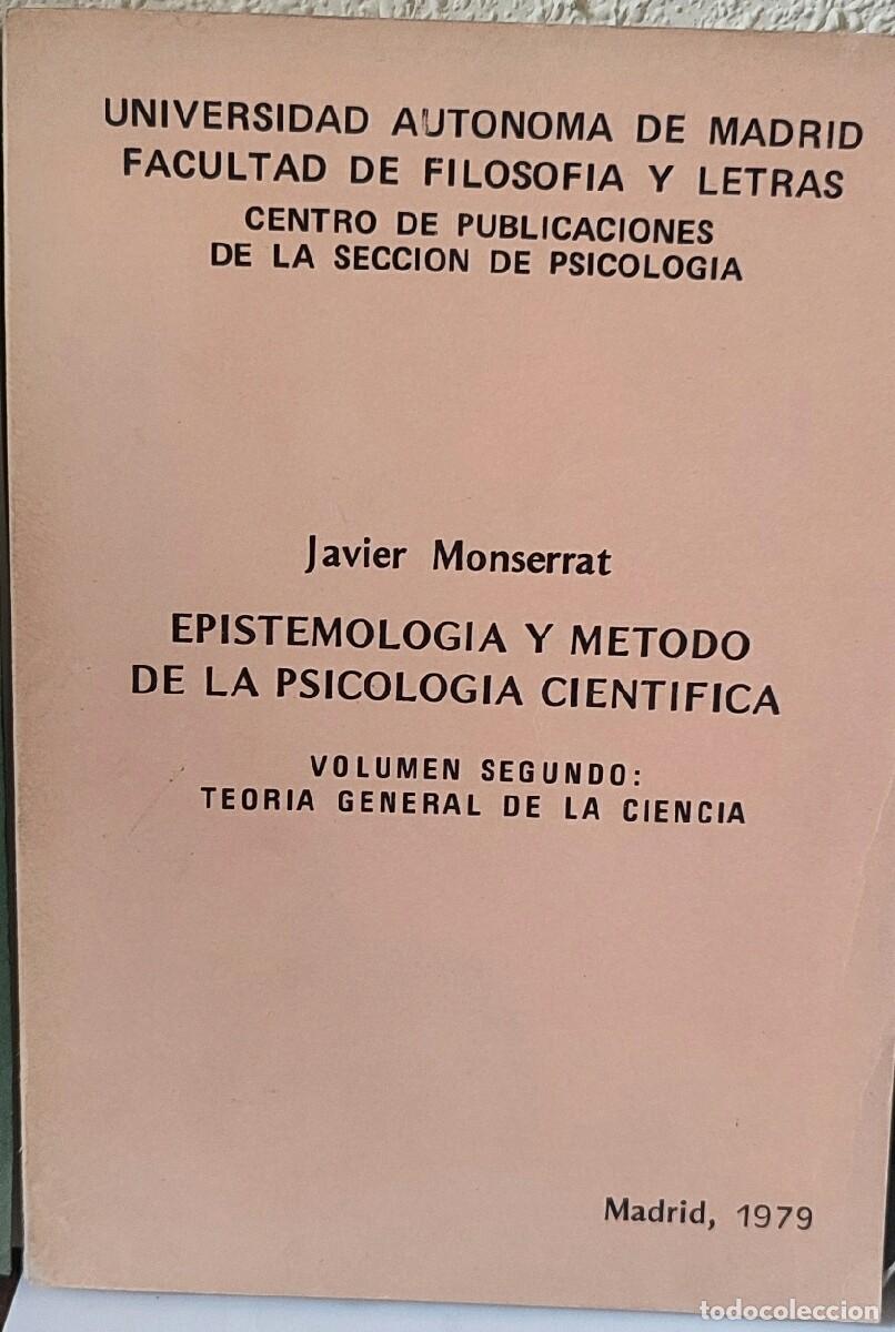 Libros de segunda mano: Epistemolog&iacute;a de la psicolog&iacute;a cient&iacute;fica - Foto 3