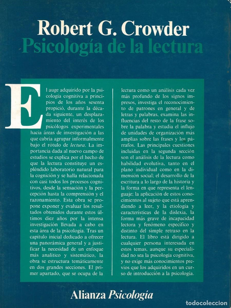 Libros de segunda mano: Psicologia de la lectura - Crowder, Robert - Foto 1