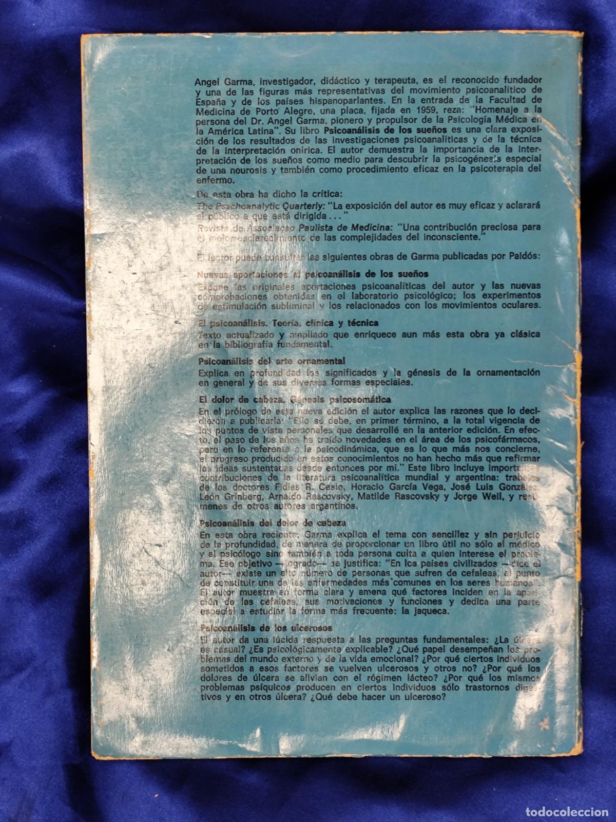 Libros de segunda mano: Psicoan&aacute;lisis de los sue&ntilde;os - GARMA , Angel - Foto 2