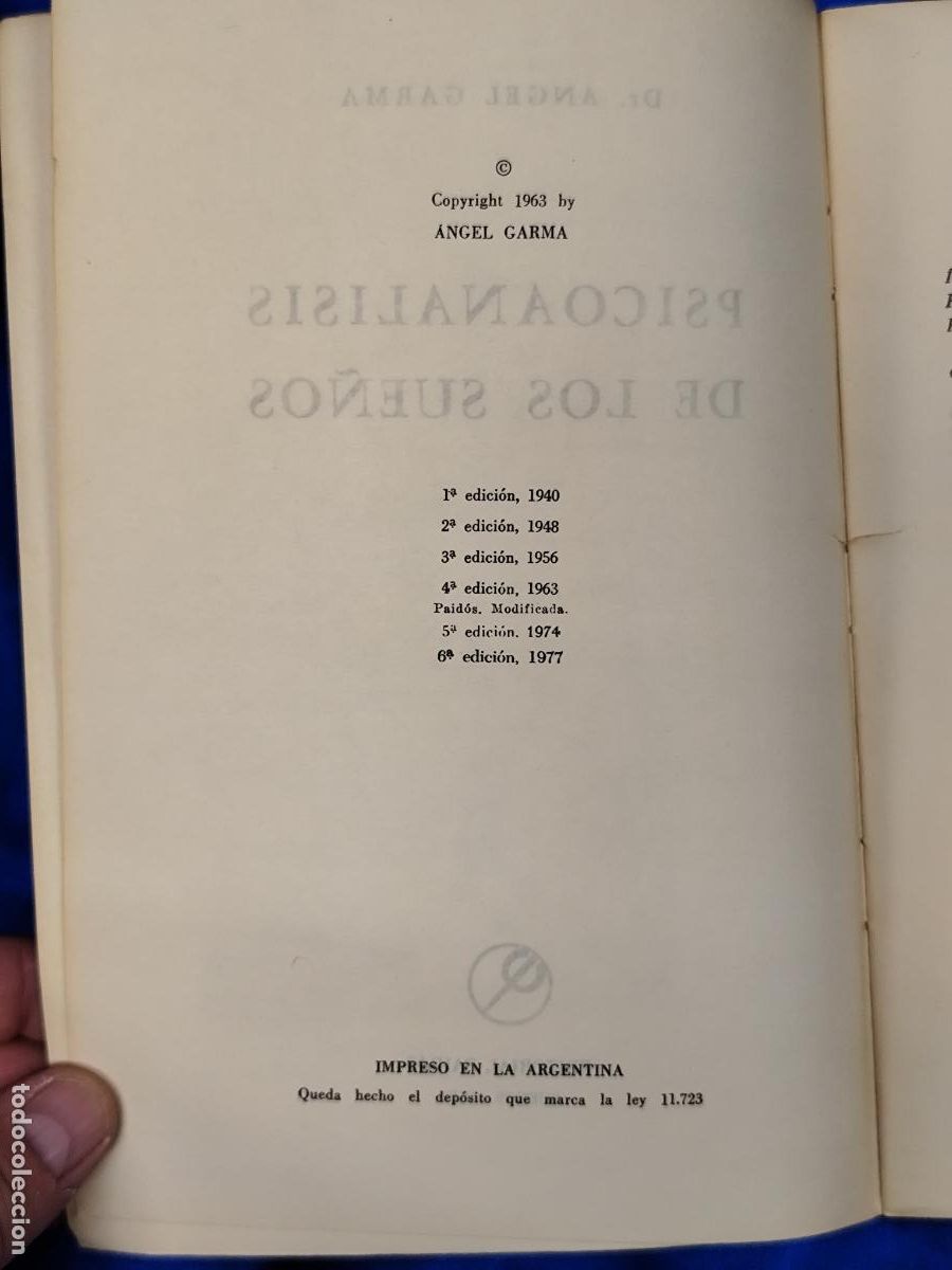 Libros de segunda mano: Psicoan&aacute;lisis de los sue&ntilde;os - GARMA , Angel - Foto 3