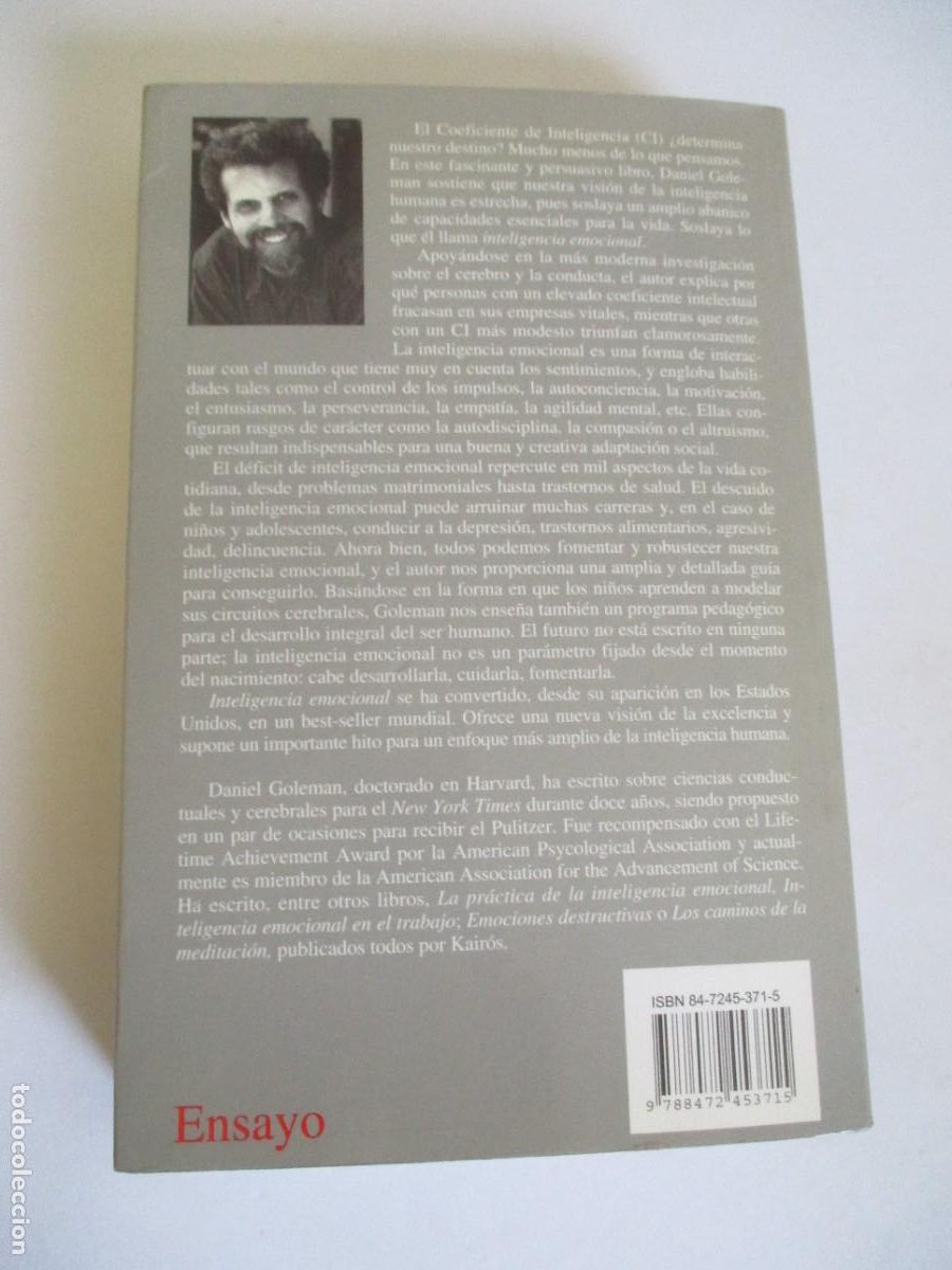 Libros de segunda mano: DANIEL GOLEMAN Inteligencia emocional W28912 - Foto 4