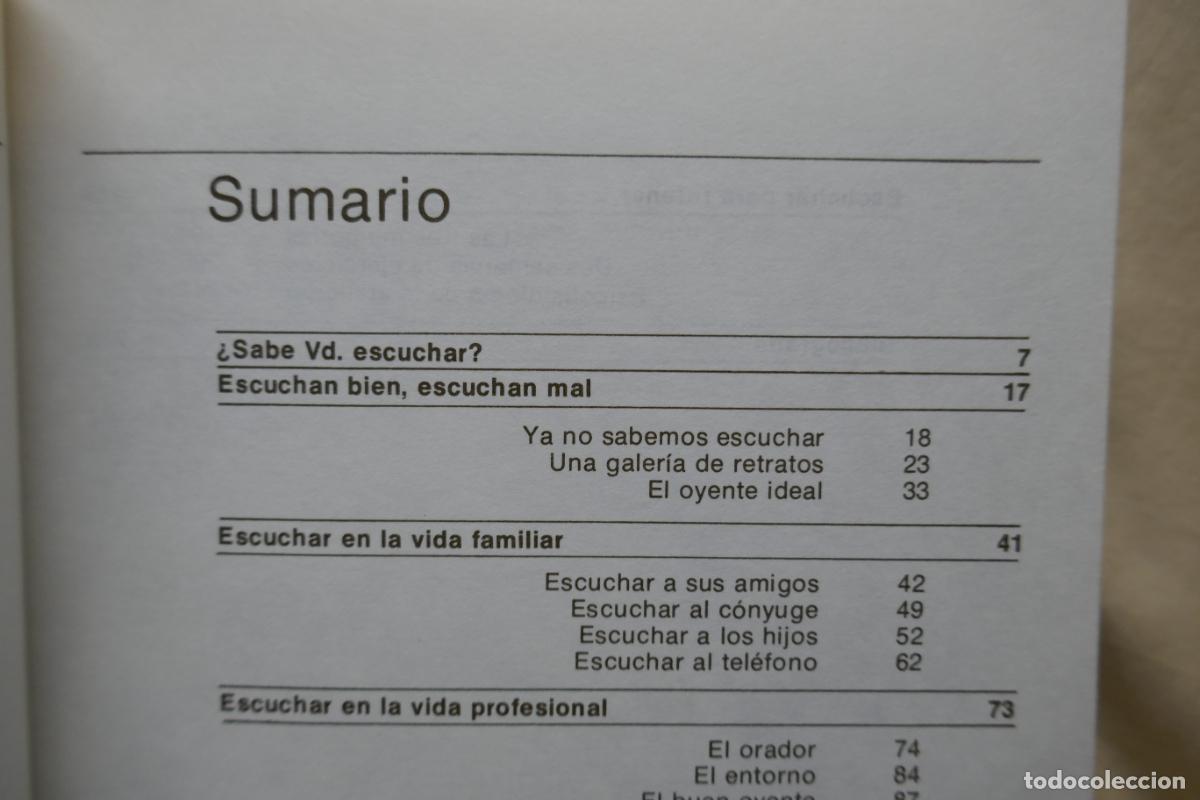 Libros de segunda mano: SABER ESCUCHAR - MICHEL GRENOUILLOUX - Foto 7
