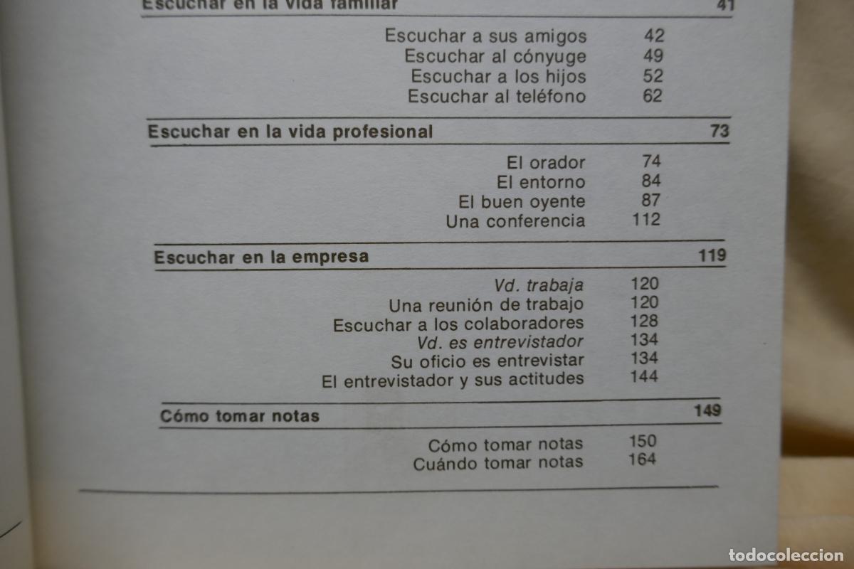 Libros de segunda mano: SABER ESCUCHAR - MICHEL GRENOUILLOUX - Foto 8