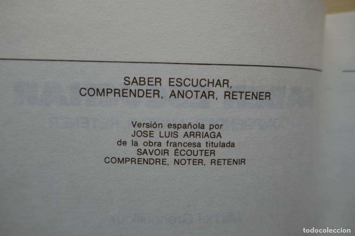 Libros de segunda mano: SABER ESCUCHAR - MICHEL GRENOUILLOUX - Foto 9