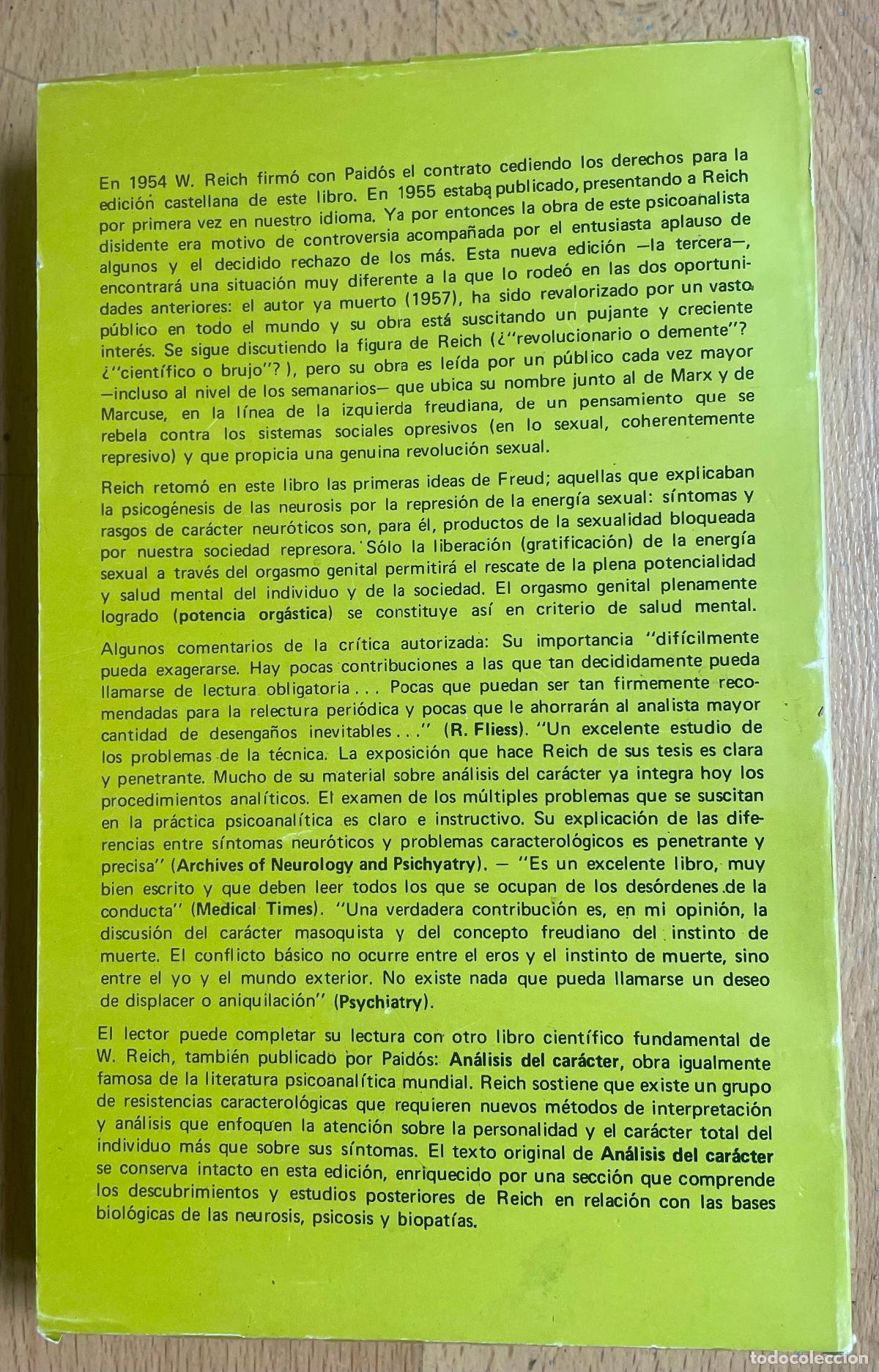 Libros de segunda mano: LA FUNCION DEL ORGASMO Wilhelm Reich - Foto 2