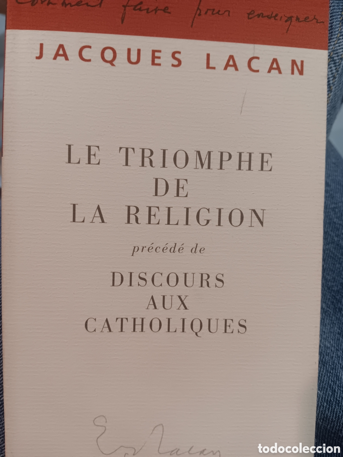 Libros de segunda mano: Jacques Lacan. Le triomphe de la religion - Foto 1