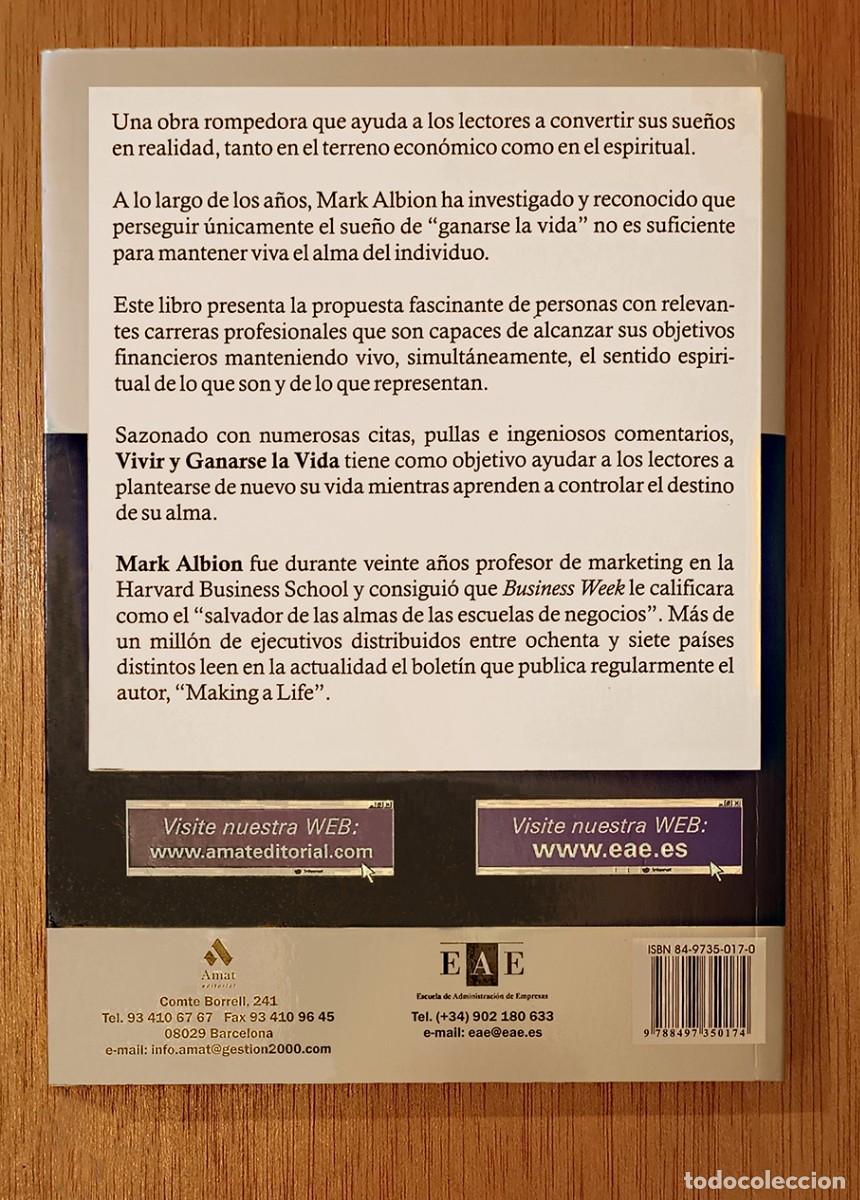 Libros de segunda mano: VIVIR Y GANARSE LA VIDA - MARK ALBION - Foto 2