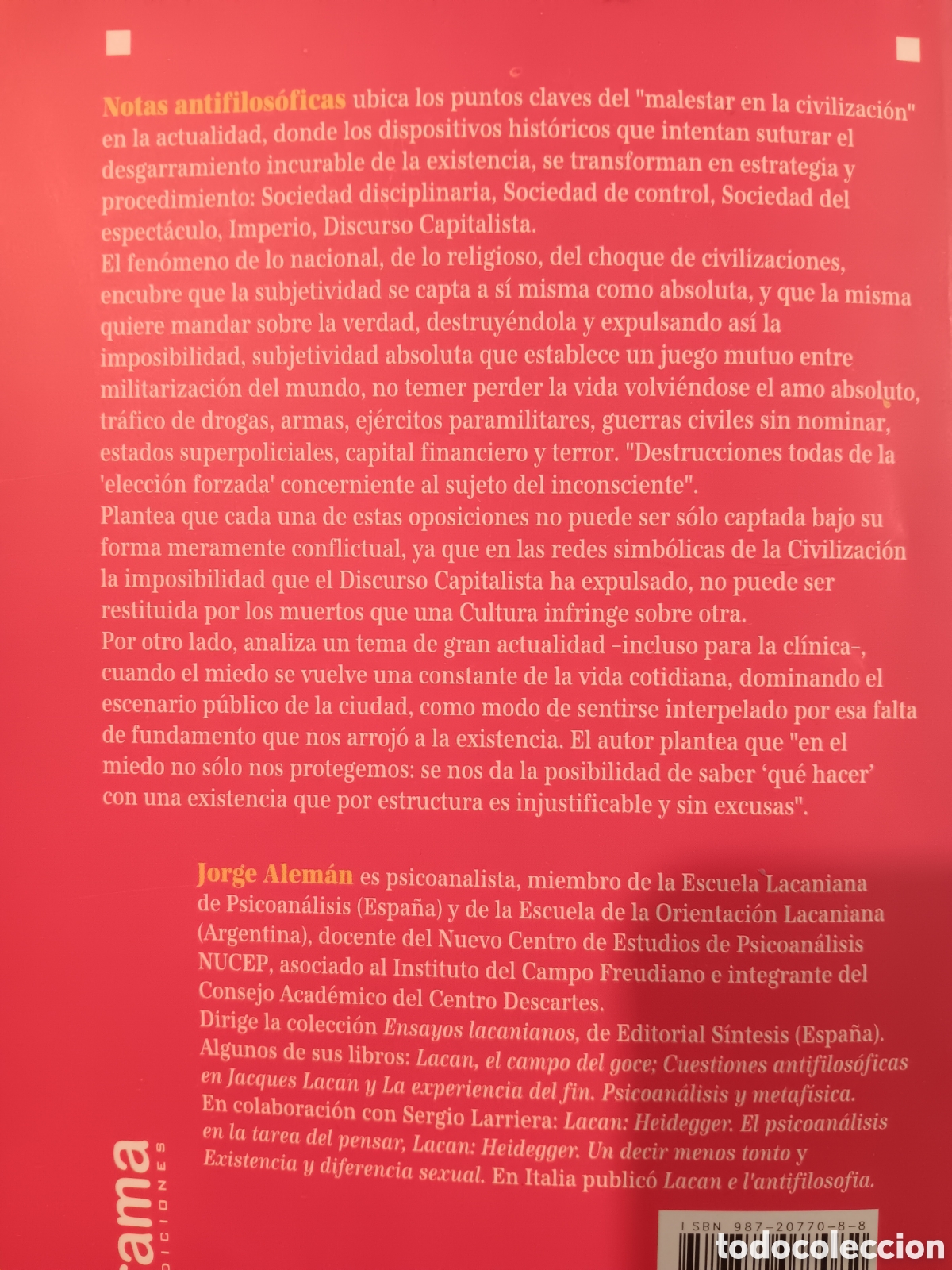Libros de segunda mano: Jorge Alem&aacute;n. Notas Antifilos&oacute;ficas - Foto 2