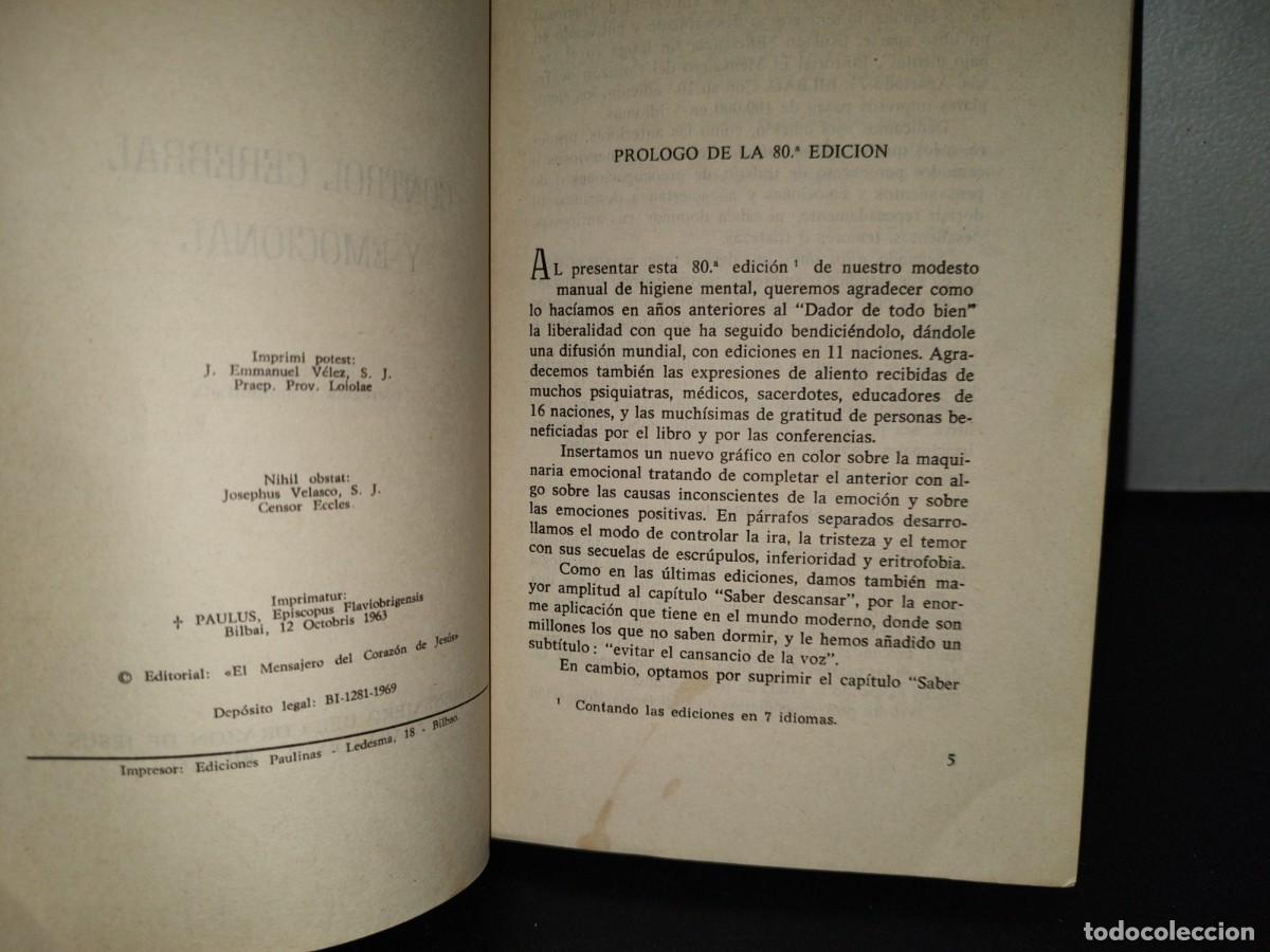 Libros de segunda mano: 107- CONTROL CEREBRAL Y EMOCIONAL - NARCISO IRALA S. J. - 1969 - Foto 4