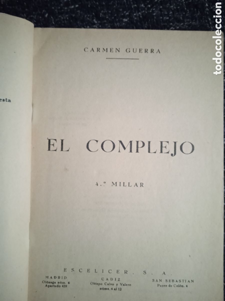 Libros de segunda mano: EL COMPLEJO / CARMEN GUERRA - Foto 2